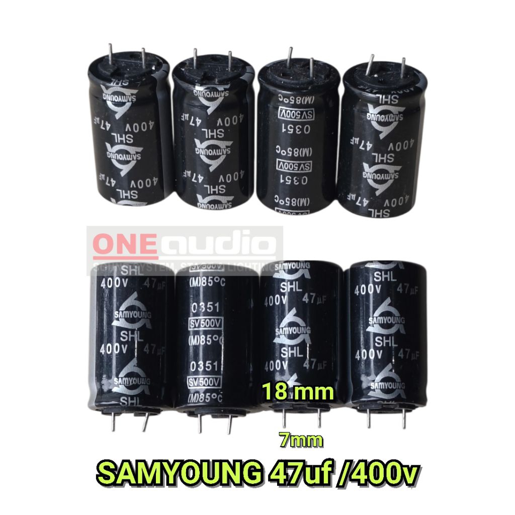 Elco 47uf / 400v แรงดันไฟฟ้าสูง Elco Samyoung 47uf /400v
