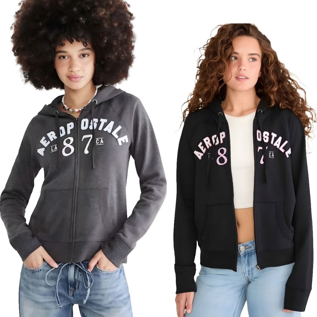 Aeropostale ผู้หญิง Classic Aero 87 Full-Zip Hoodie/original แบรนด์ผู้หญิง hoodie/เสื้อกันหนาวผู้หญิ