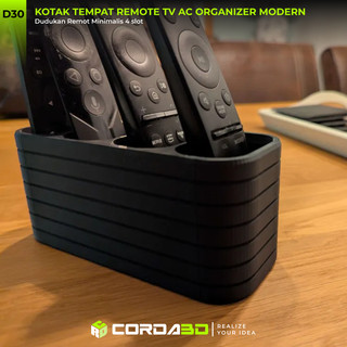 Modern Minimalist TV AC Organizer Remote Control Box 4 Slots Living Room Table Shelf Holder Storage Box