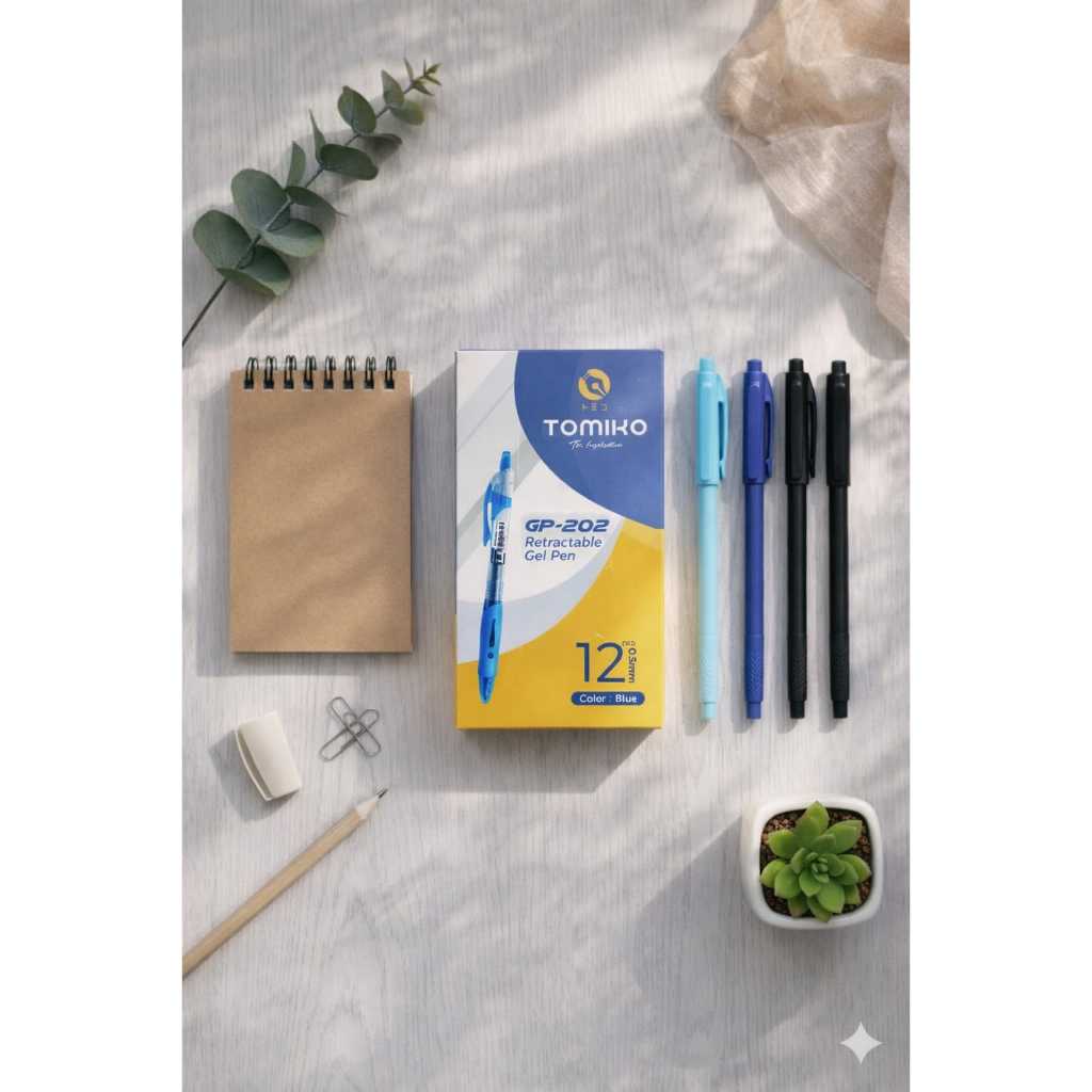 TOMIKO 0.5 GP-202 GEL PEN (12 ชิ้น)