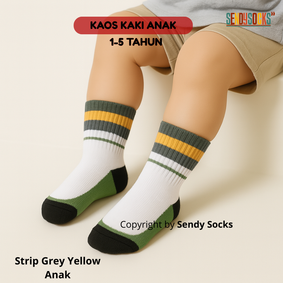 ถุงเท้า โรงเรียนเก่า ถุงเท้าเด็กลายทางยาวผ้าฝ้ายหนา 1-5 ปี - ถุงเท้าส่ง