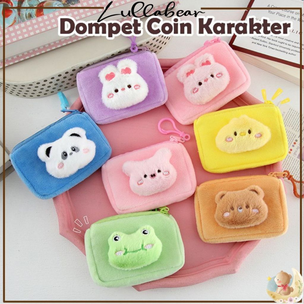 LULLABEAR - CHARACTER COIN POUCH / MULTIPURPOSE FUR POUCH / MINI POUCH