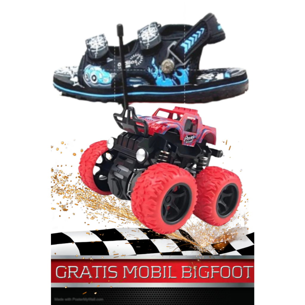 ฟรีรถ STUNT รถ BIGFOOT รองเท้าแตะภูเขาเด็กกลางแจ้ง homyped Kid THOMAS gokart ขนาด 24-37 รองเท้าแตะภู