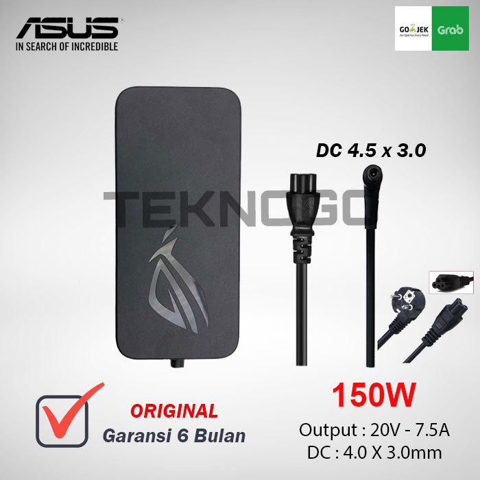 อะแดปเตอร์ ASUS Tuf F15 A18-150P1A 20V-7.5A 150W (4.5x3.0 มม.) ดั้งเดิม