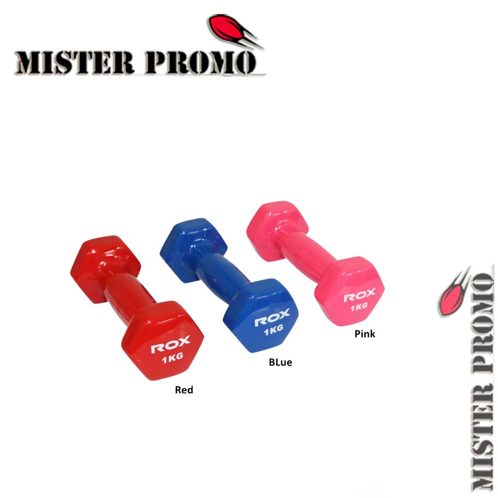 ROX Neoprene Vinyl Dumbbell Barbell สี 1Kg 1 Kg mini Dumbbell