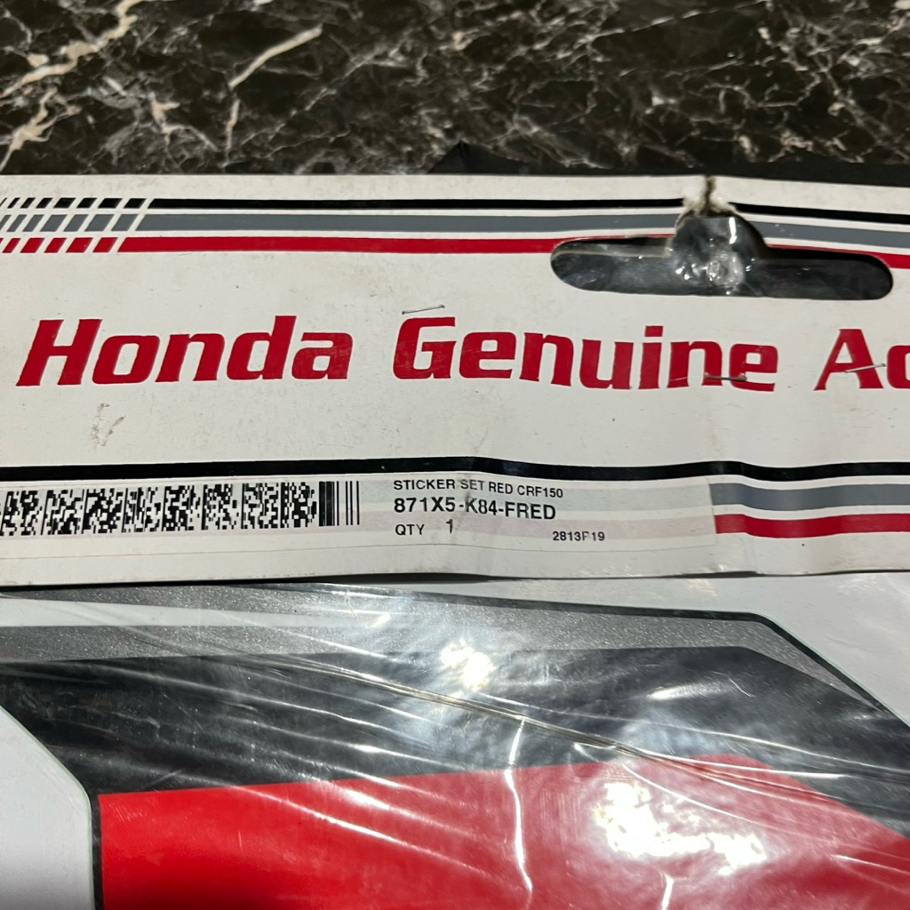 MERAH Honda CRF 150L ชุดสติ๊กเกอร์แถบสีแดง ORIGINAL AMM 871X5-K84-FRED