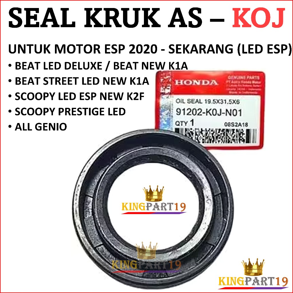 ซีลกันน้ํามัน ซีลเพลาข้อเหวี่ยงซ้าย KOJ Genio / Beat (2020) / Scoopy (2021-ปัจจุบัน) 91202-K0J-N01