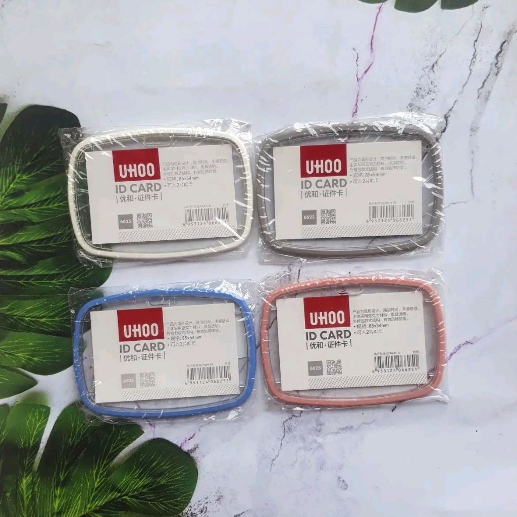 UHOO ID Card Holder 6625 ป้ายชื่อแนวนอน Identity ID Card Holder [1 ชิ้น]