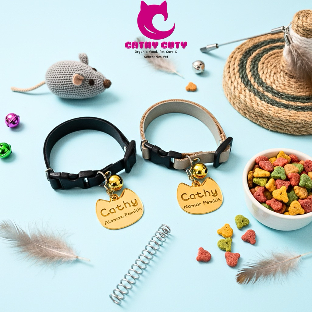 CAT NECKLACE ฟรี CUSTOM ACRYLIC NAME PENDANT