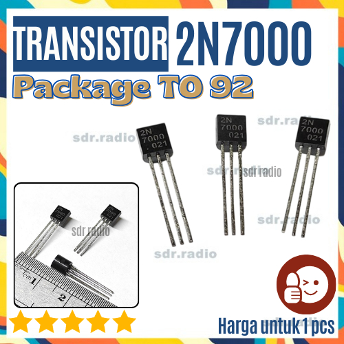 ทรานซิสเตอร์ TR ดั้งเดิม 2N7000 2N 7000 N Mosfet ทรานซิสเตอร์ขนาดเล็ก to-92