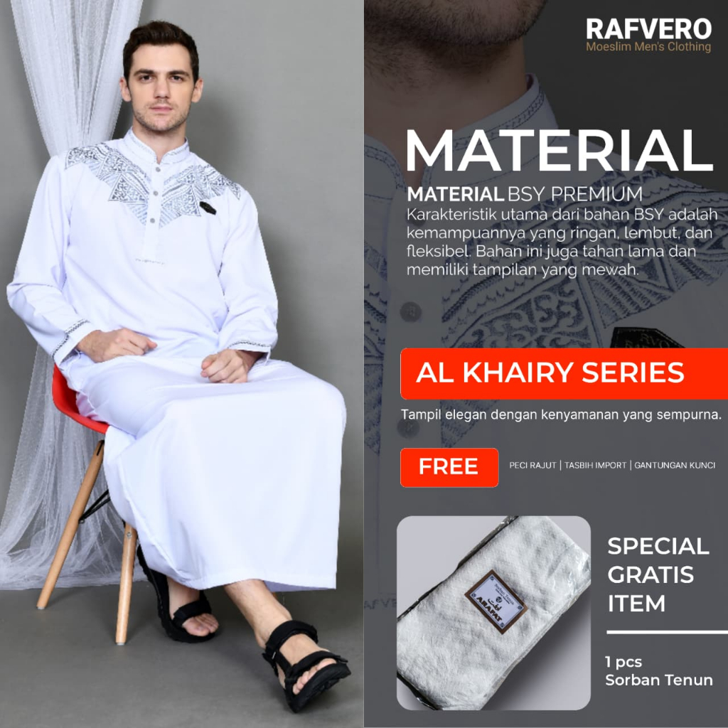 Gamis ผู้ชาย - Al-Khairy Mens Gamis - Original RAFVERO Mens Gamis - ผู้ชาย Gamis