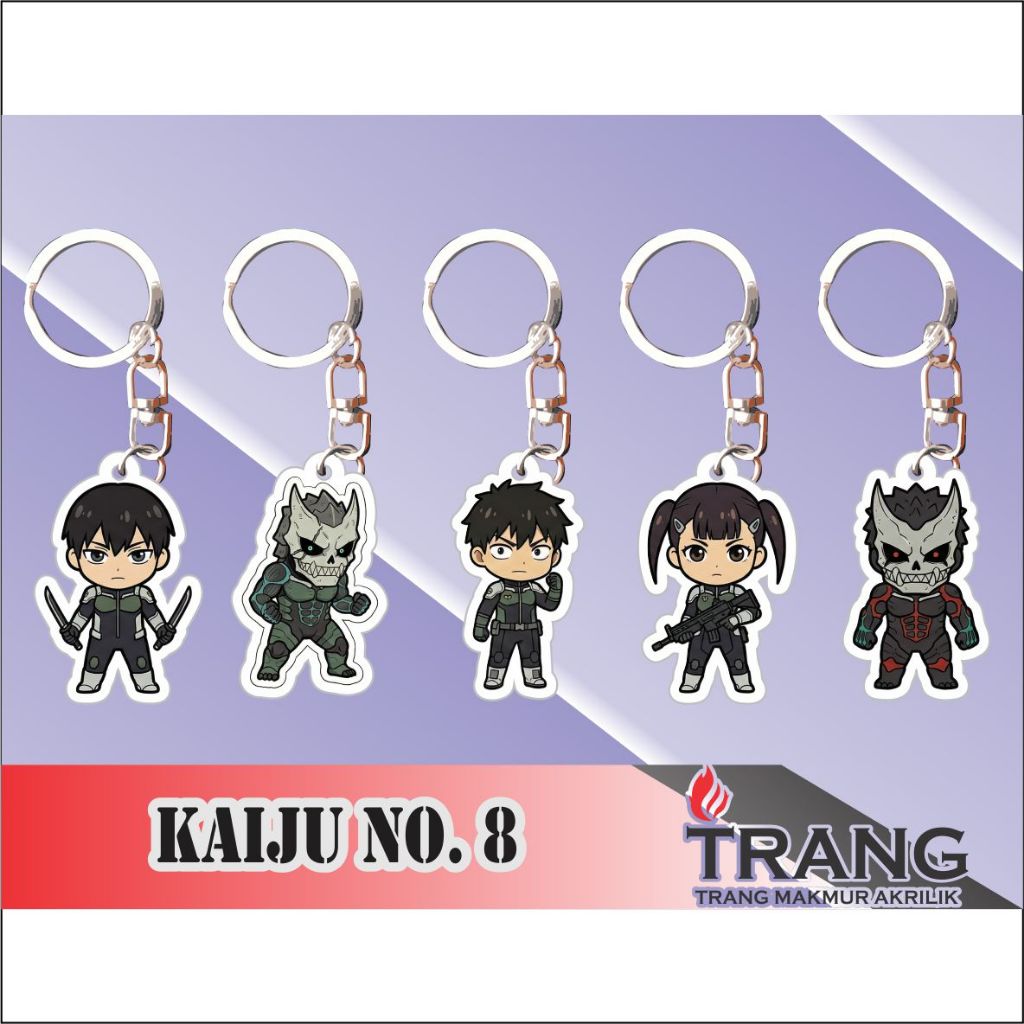 GANTUNGAN Kaiju พวงกุญแจอะคริลิค No. พวงกุญแจอะคริลิคจิบิ / ไคจู เบอร์ 8 จิบิ