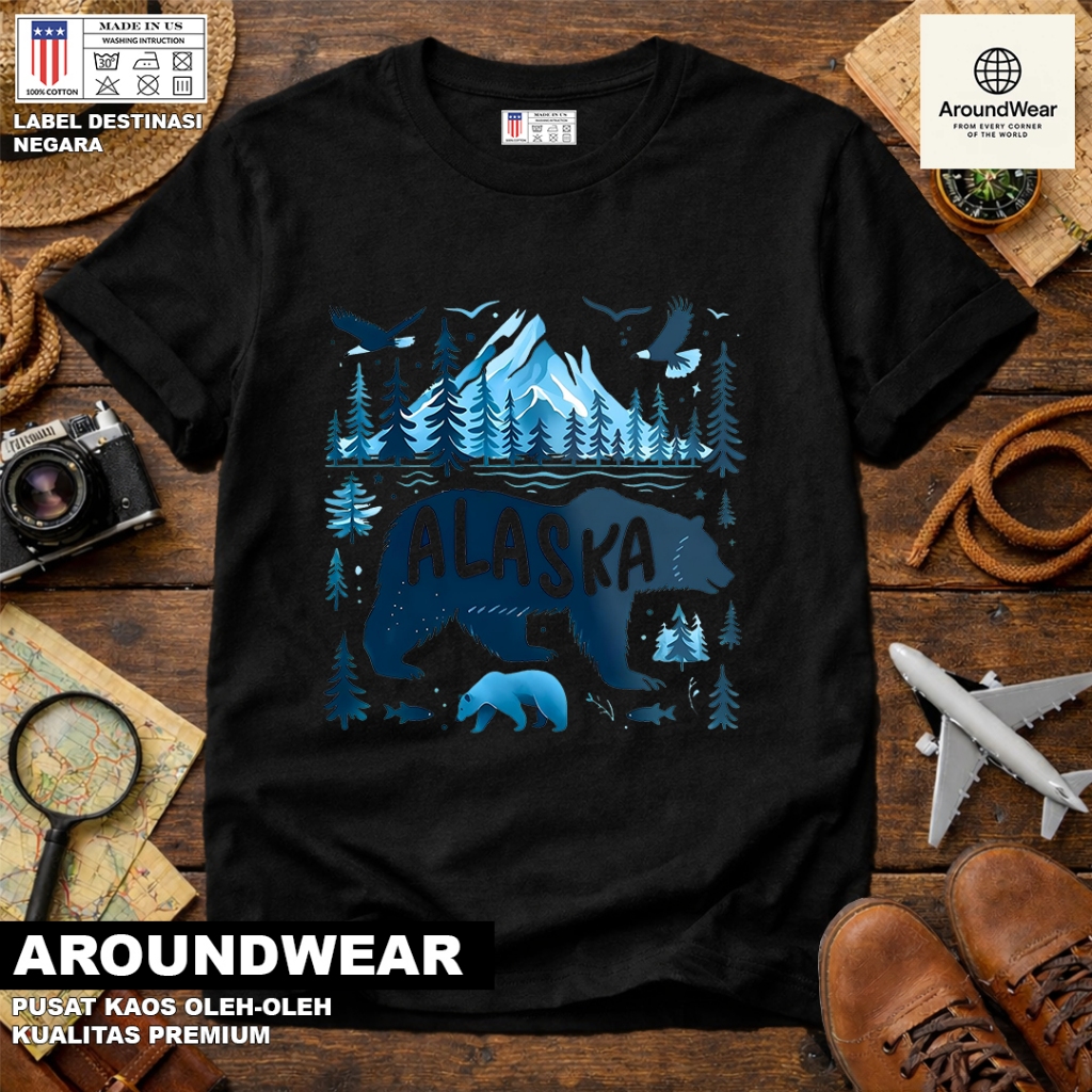 ALSKA 4 SOUVENIR เสื้อยืด, TAGS ASAL US PREMIUM SOUVENIR MATERIAL GIFT