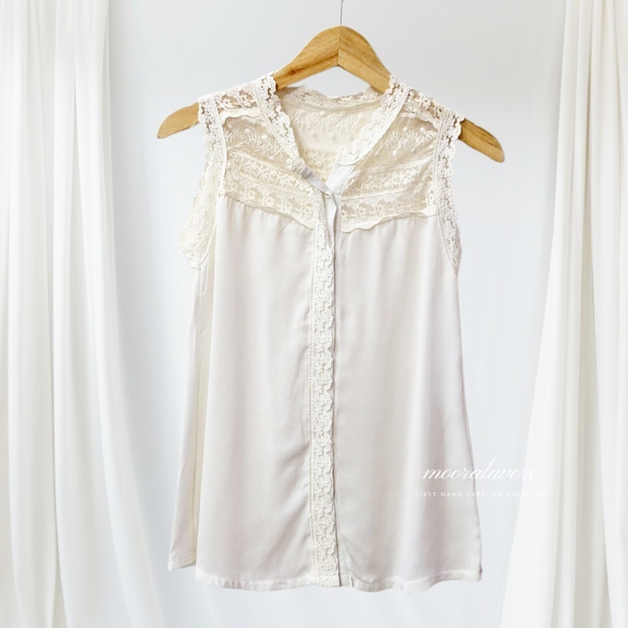 KARINA CLASSY LACE SLEEVELESS TANK SHIRT สไตล์เกาหลี READY BANGKOK PREMIUM COLLECTIONS BANGKOK
