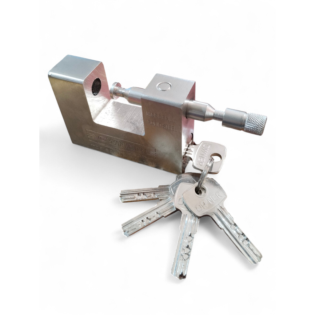 SQUARE PADLOCK WAREHOUSE PADLOCK 5 CHILDRENS KEY ANTI-DRILL CUT 84MM