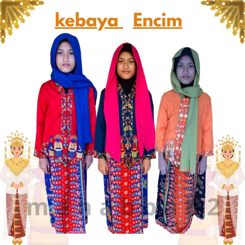 Encim Kebaya Set Betawi Kebaya/เด็ก Encim Kebaya