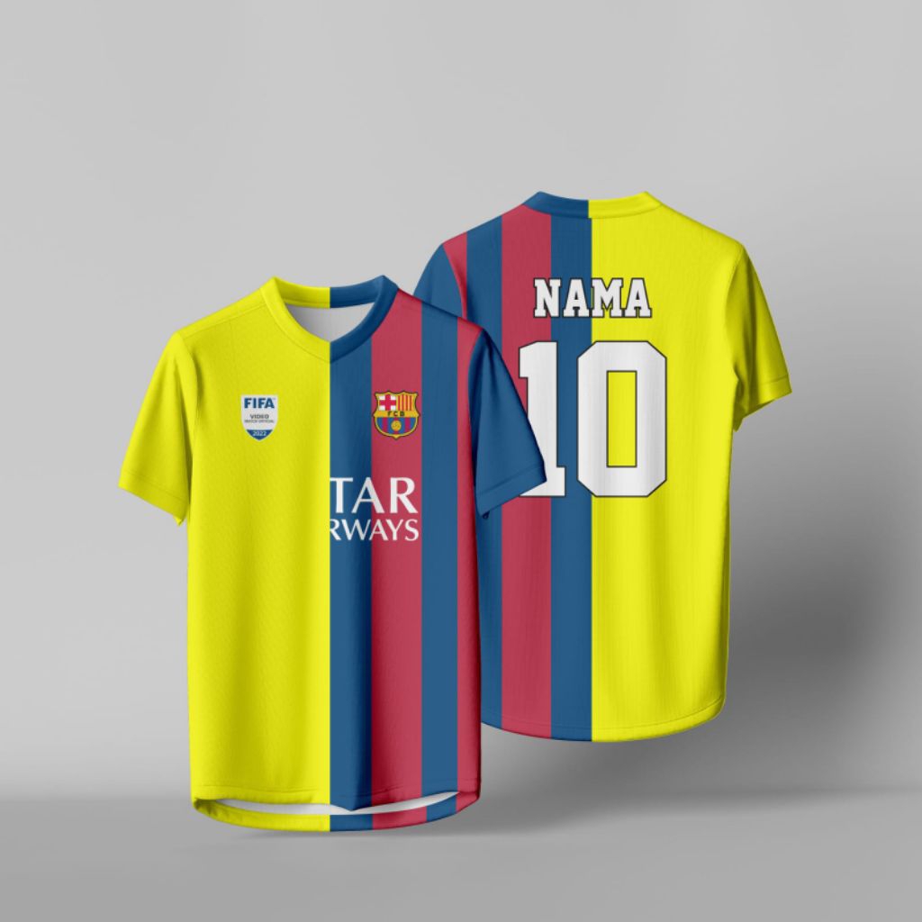 BARCA X REFEREE และ MADRID X REFEREE JERSEY ฟรีชื่อและหมายเลขด้านหลัง