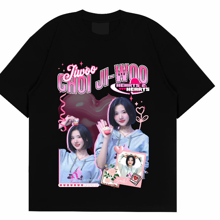 เสื้อยืด UNISEX - เสื้อยืด KPOP edition Jiwoo Hearts2Hearts Tshirt H2H Jiwoo Premium เสื้อยืดสําหรับ
