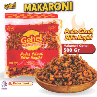 GEHEL MAKARONI PEDAS CIKRUH BIKIN NAGIH 500gr - Pedas Jeruk Food Instant Pedas