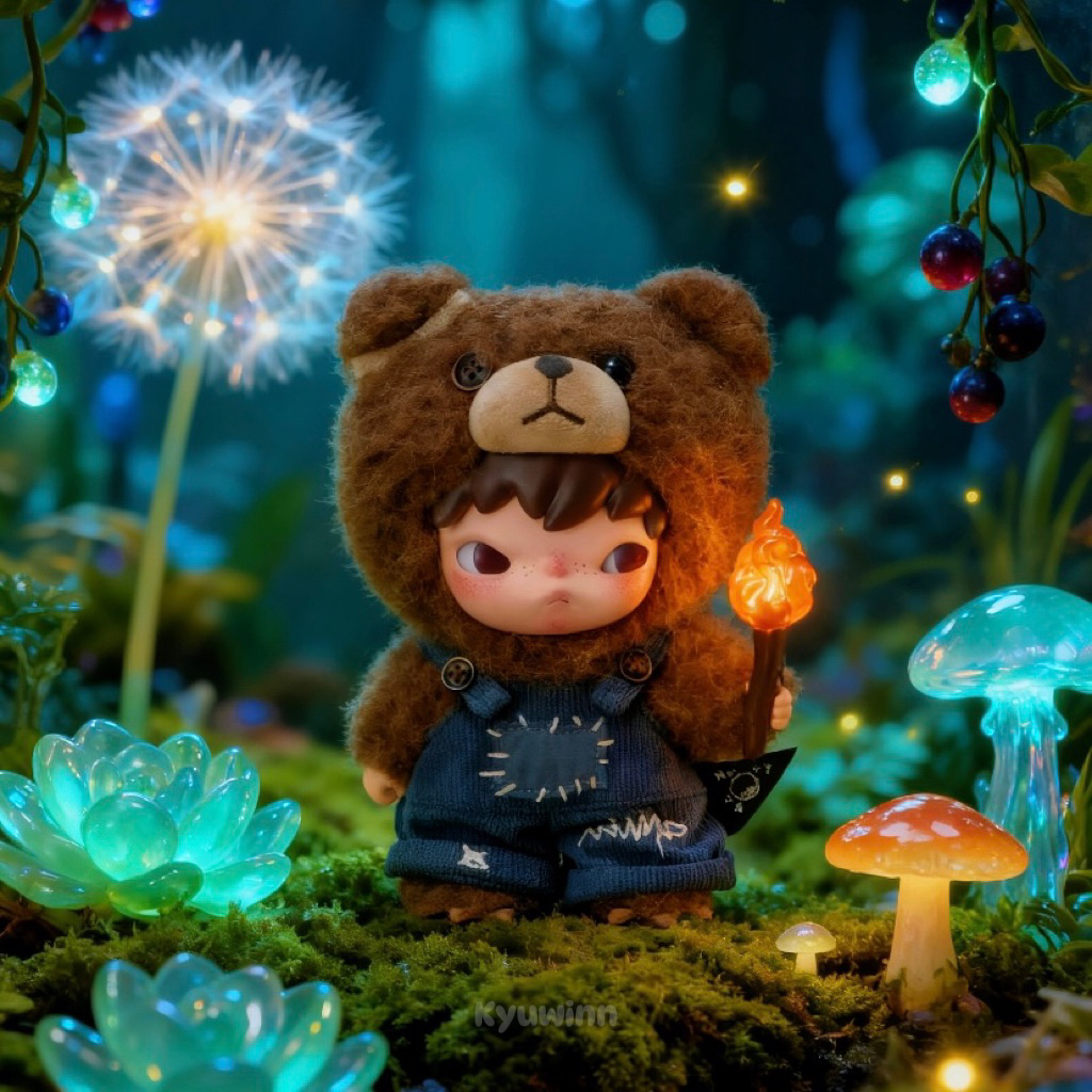 [READY]Hirono Living Wild Fight for Joy Bear Jumpsuit Blind Box Hirono Living Wild Blind Box Hinoro