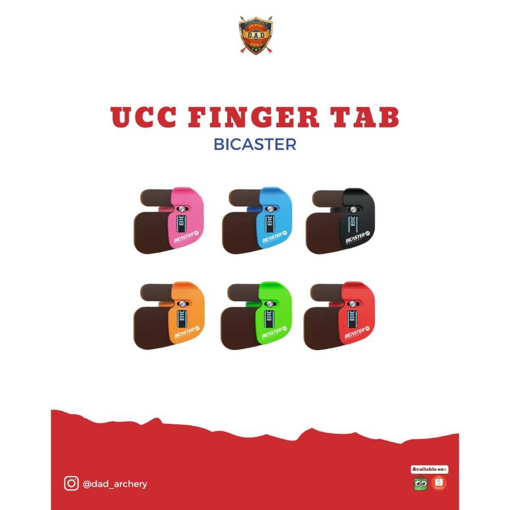 BICASTER UCC Finger Tab Archery – Cordovan Leather Adjustable Plate Recurve Barebow Finger Protector