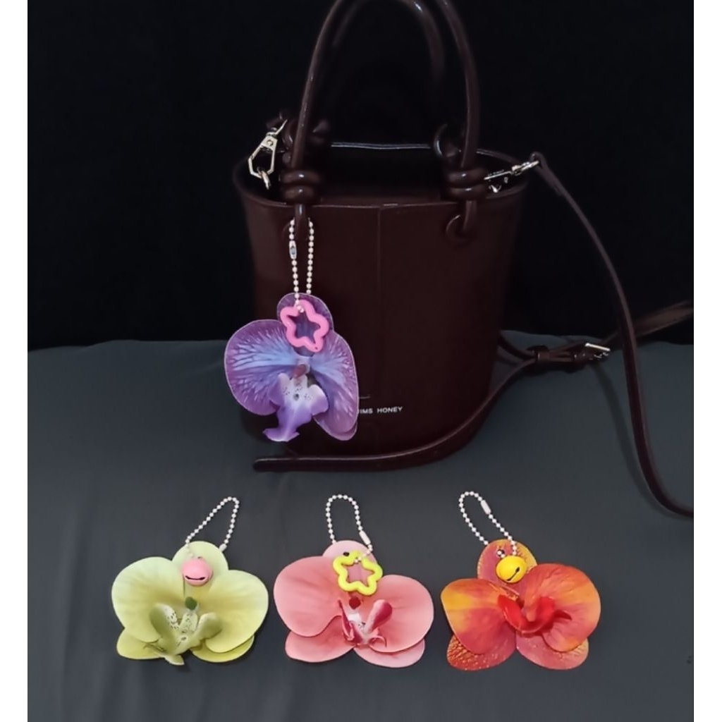 GANTUNGAN Orchid Charm Orchid Bag Charm Orchid Bag Hanger อุปกรณ์กล้วยไม้พวงกุญแจกล้วยไม้