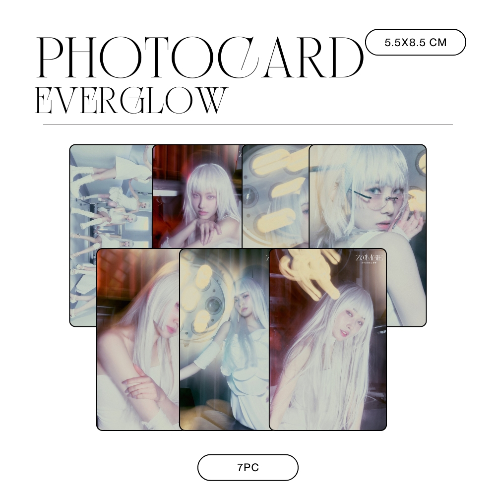 HOLOGRAM PHOTOCARD EVERGLOW ZOMBIE 7 ชิ้น การ์ด KPOP ไม่จํากัด EU SIHEON MIA ONDA AISHA YIREN