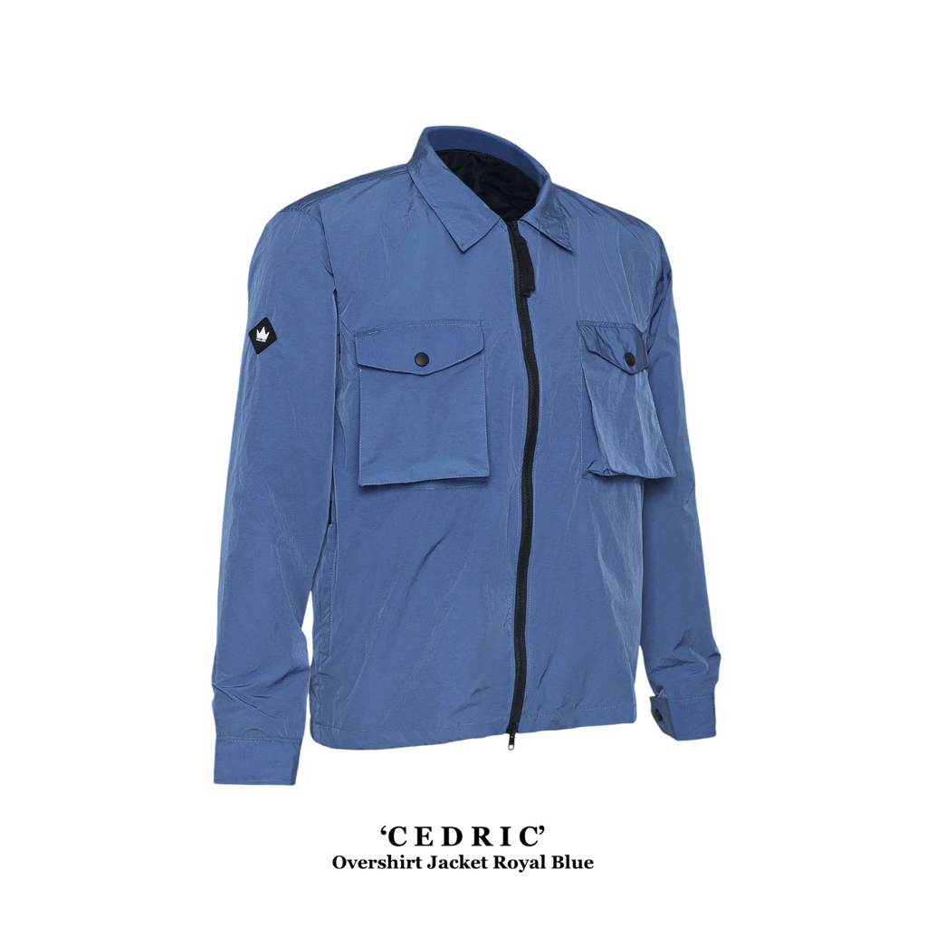 LADS CEDRIC Seluar Overshirt Jacket สีน้ําเงินรอยัล