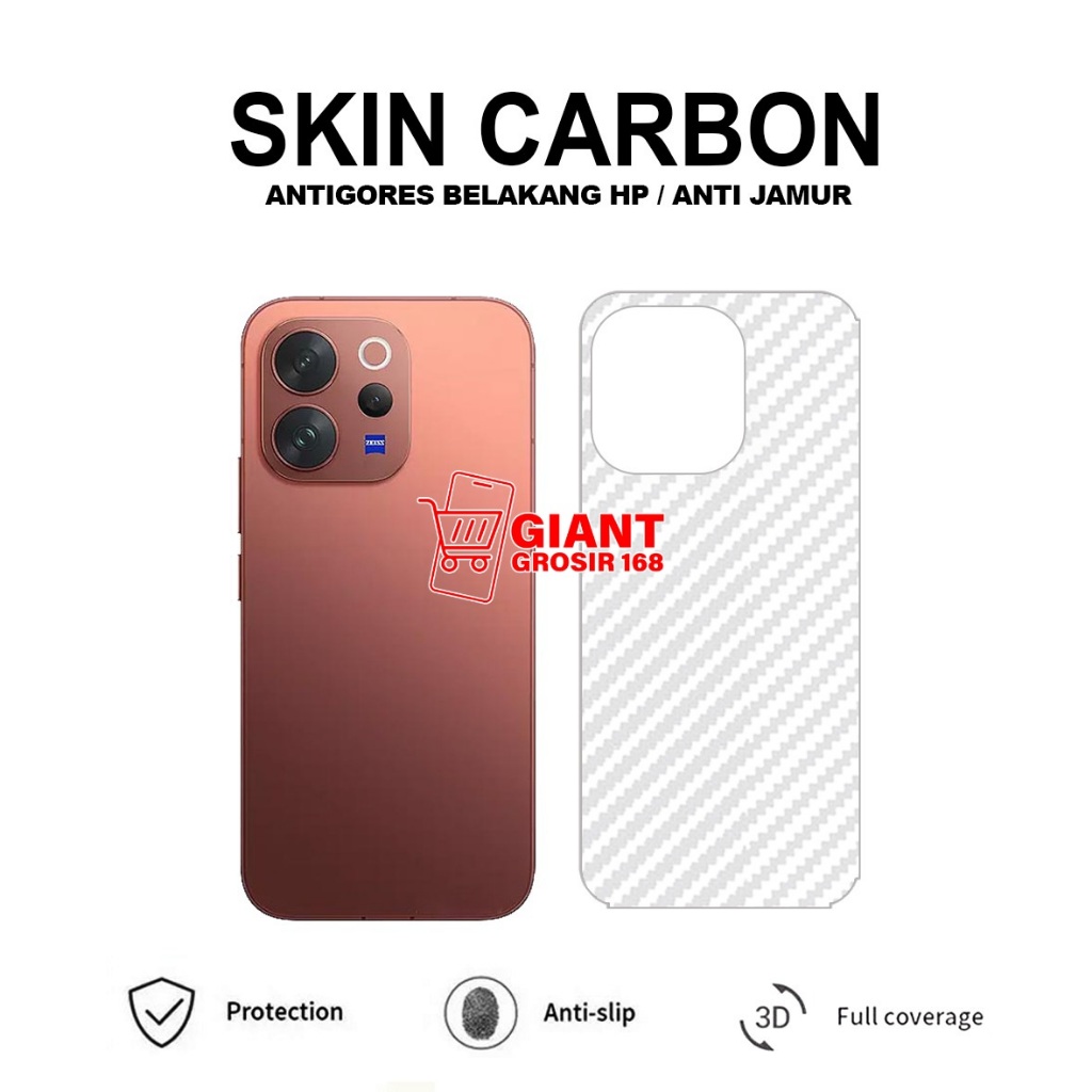 VIVO V70 VIVO V23E VIVO V25 PRO SKIN CARBON 3D ANTI-SCRATCH BACK SKIN CARBON VIVO V70 VIVO V23E VIVO