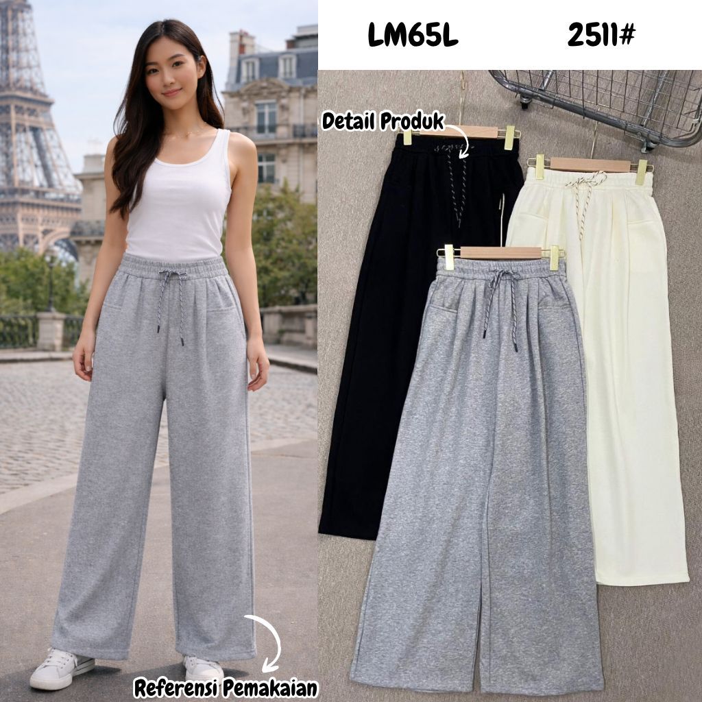 HAPPY SHOP - ผู้หญิง CULOT PANTS LM65L 2511 ใหม่ล่าสุดเสื้อยืดพรีเมี่ยม, VERY COOL, FASHIONABLE