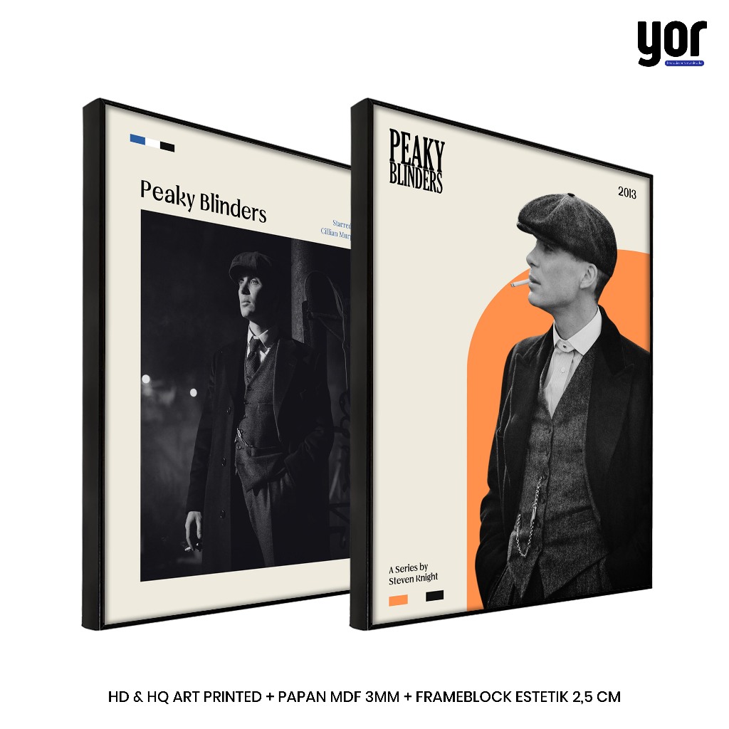Yordecor Premium Poster Peaky Blinders Frameblock - Thomas Shelby Wall Display