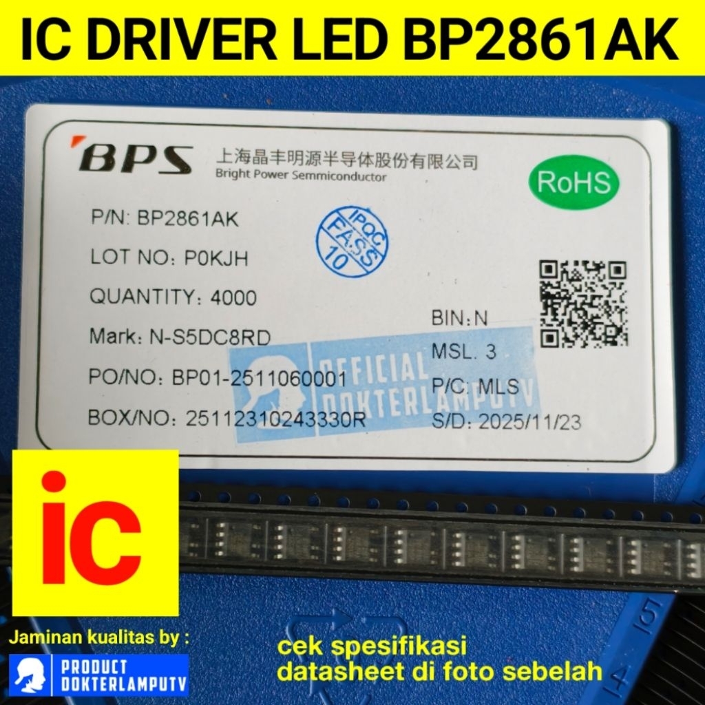 BP2861AK 5-18W IC DRIVER LED BPS Bright Power Semiconductor