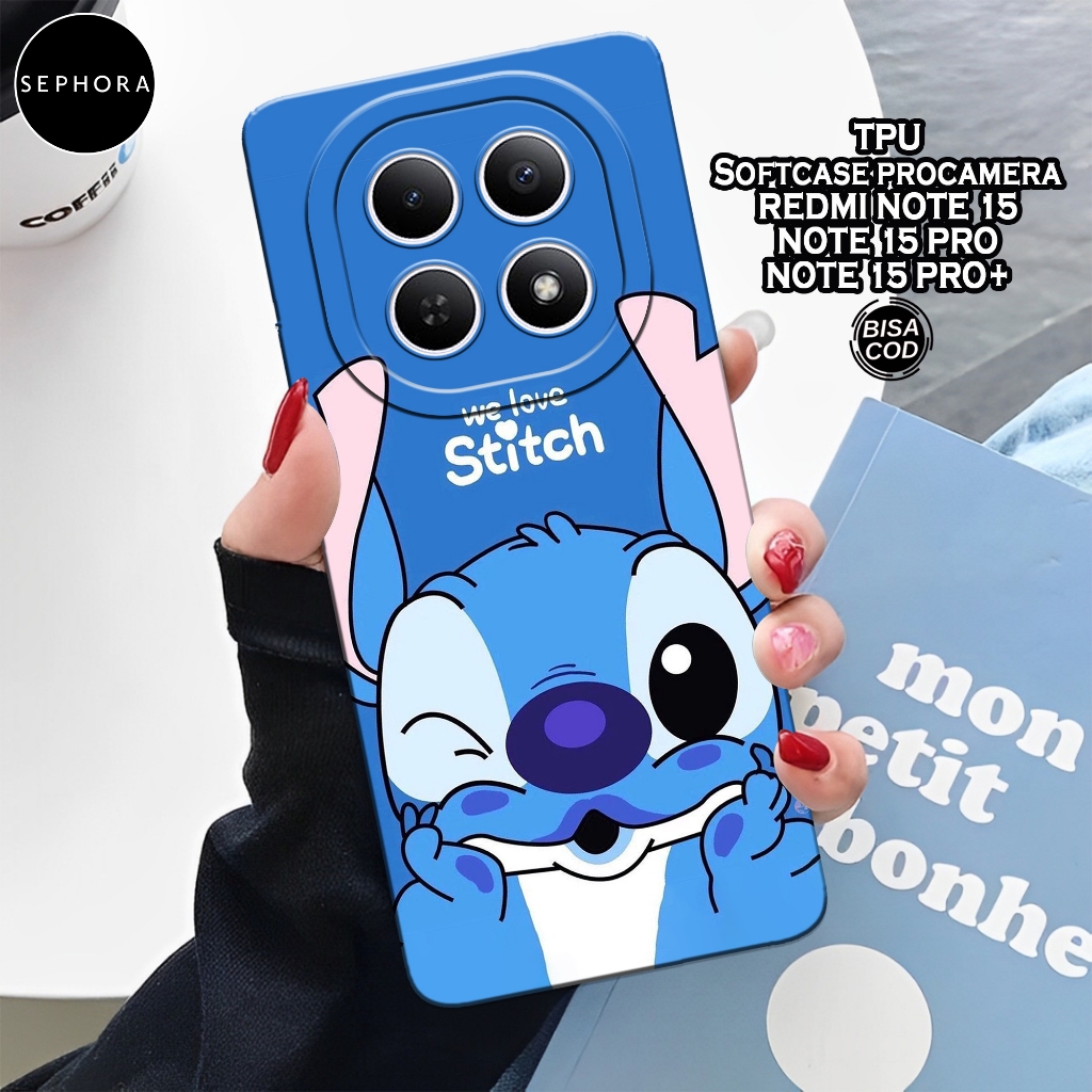 เคส HP Redmi Note 15/15 Pro/15 Pro+ - เคส Stitch แฟชั่น - Softcase Note 15/15 Pro/15 Pro+ - เคสกล้อง