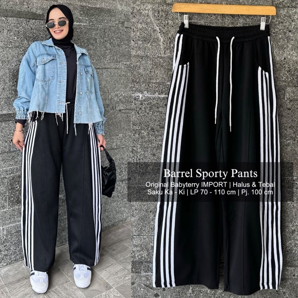 Barrel pants sporty mat Babaterry import PB 100 LP max 110 training sport Barrel โดย Mutia