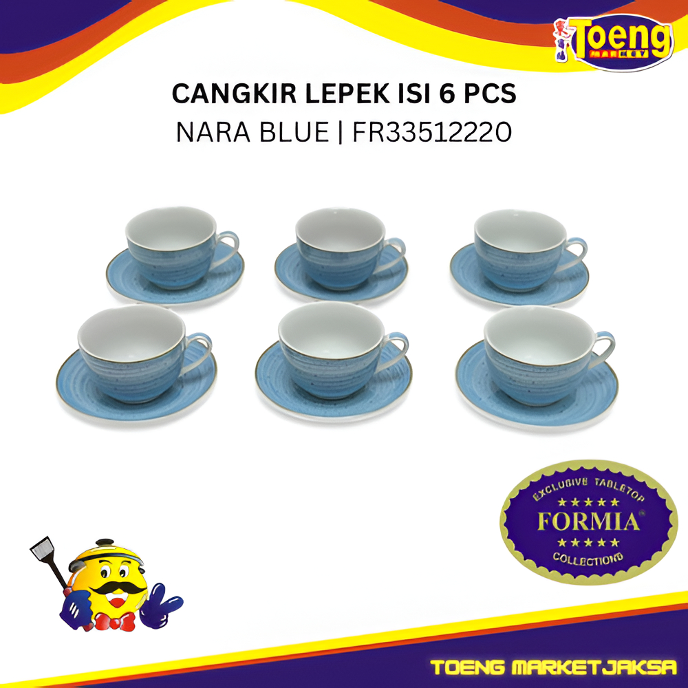 ชุดถ้วย SAUCER (6 คู่) Nara Blue - CUP&SAUCER SET6 NARA BLUE FR33512220 ฟอร์มิอา