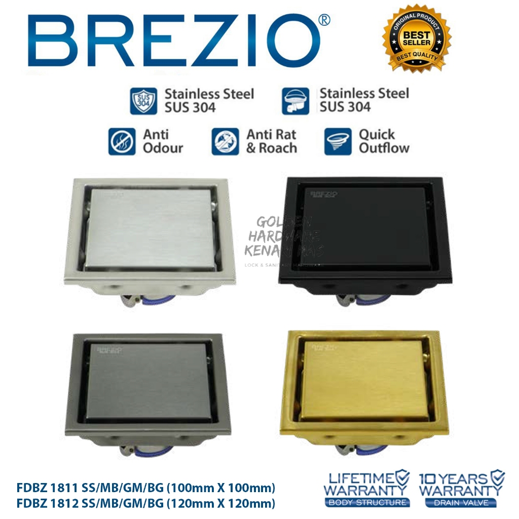 BREZIO FDBZ 1811 1811SS 1811MB 1811GM 1811BG 1812 1812SS 1812MB 1812GM 1812BG ตัวกรองท่อระบายน้ําชั้
