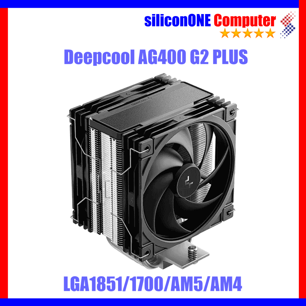 Deepcool AG400 G2 Plus LGA1851 LGA1700 AM5 AM4 CPU Cooler DUAL FAN