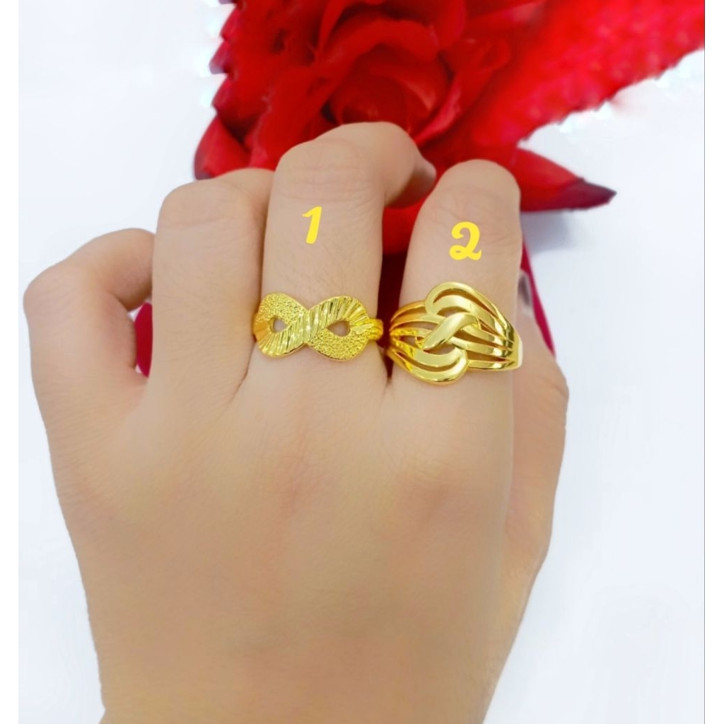 [ACCPKANBARU] 24K CRYSTAL PLATED RING + จานทอง 24K