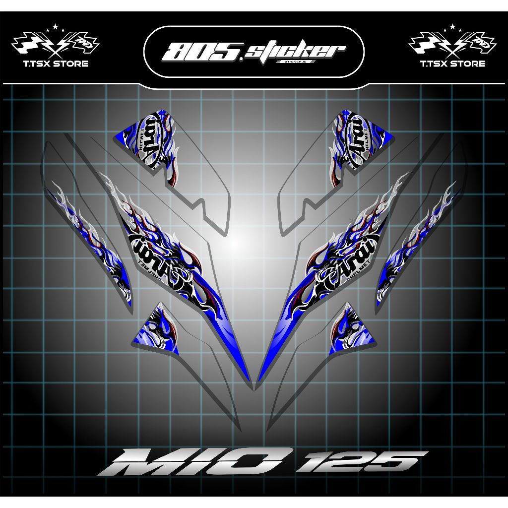 แถบสะท้อนแสง MIO M3/MIO Z STRIPING MIO 125 MTF API ARAI COOL