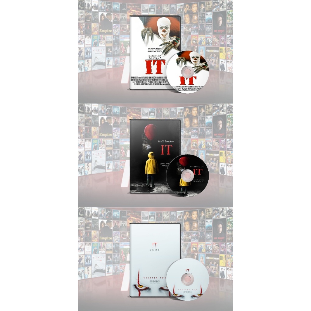 DVD It (1990) + DVD It (2017) + DVD It Chapter Two (2019)