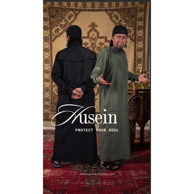 KEMEJA HUSEIN Gamis 4 Mode (GAMIS-SHIRT-SARUNG-SLING BAG) - Gamis ผู้ชายมัลติฟังก์ชั่น - Gamis ล่าสุ