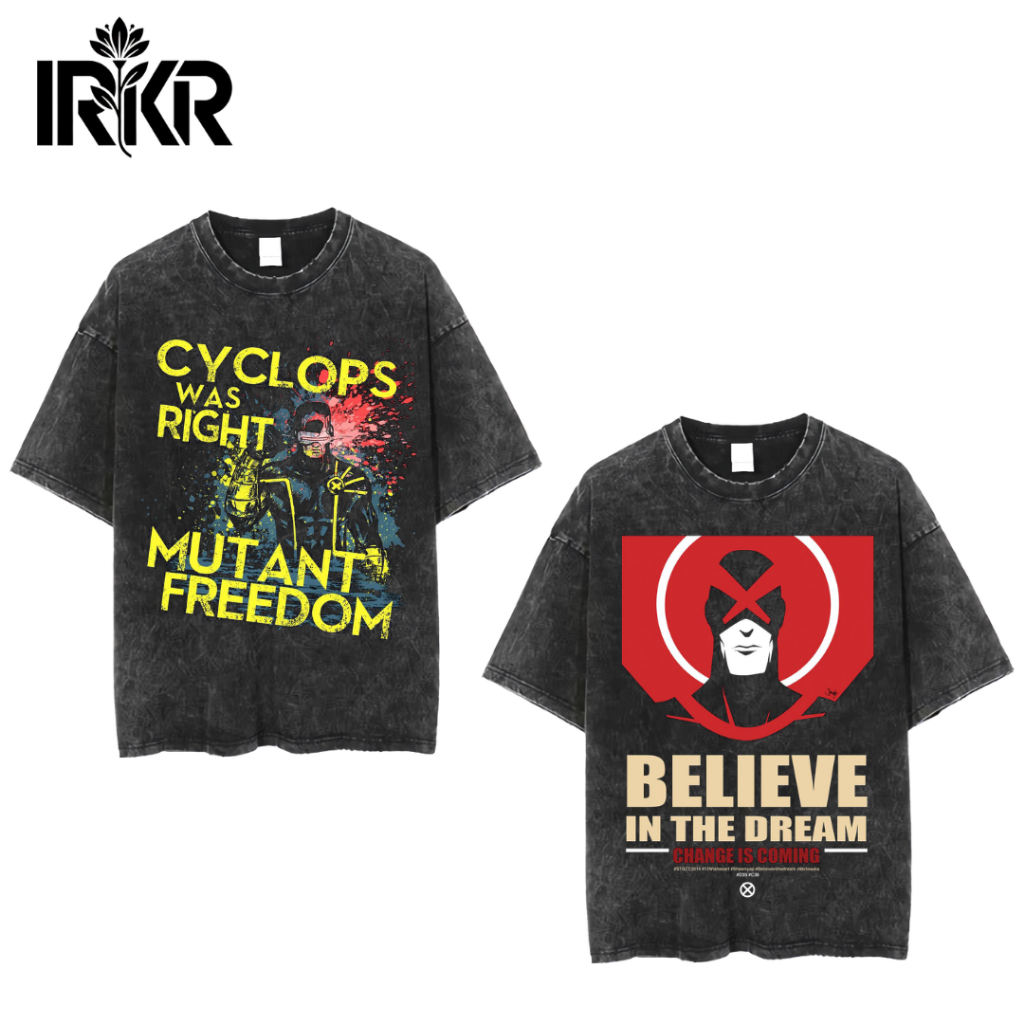 เสื้อยืด IRKR Oversize Stone Wash "Cyclops" - Marvel