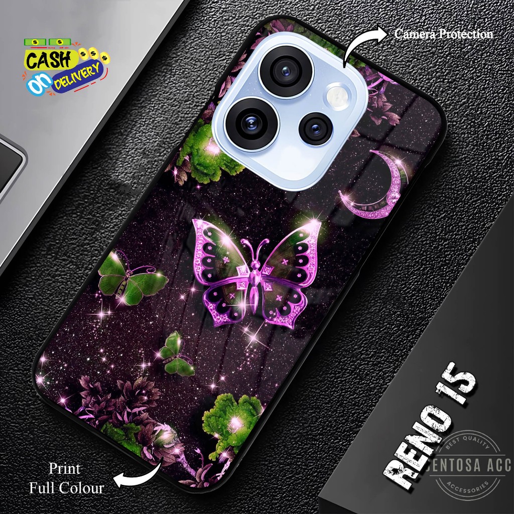 HP Sentosa_case - เคสโทรศัพท์แบบกระจกสําหรับ Oppo Reno 15, 15 PRO [ S87 ].
