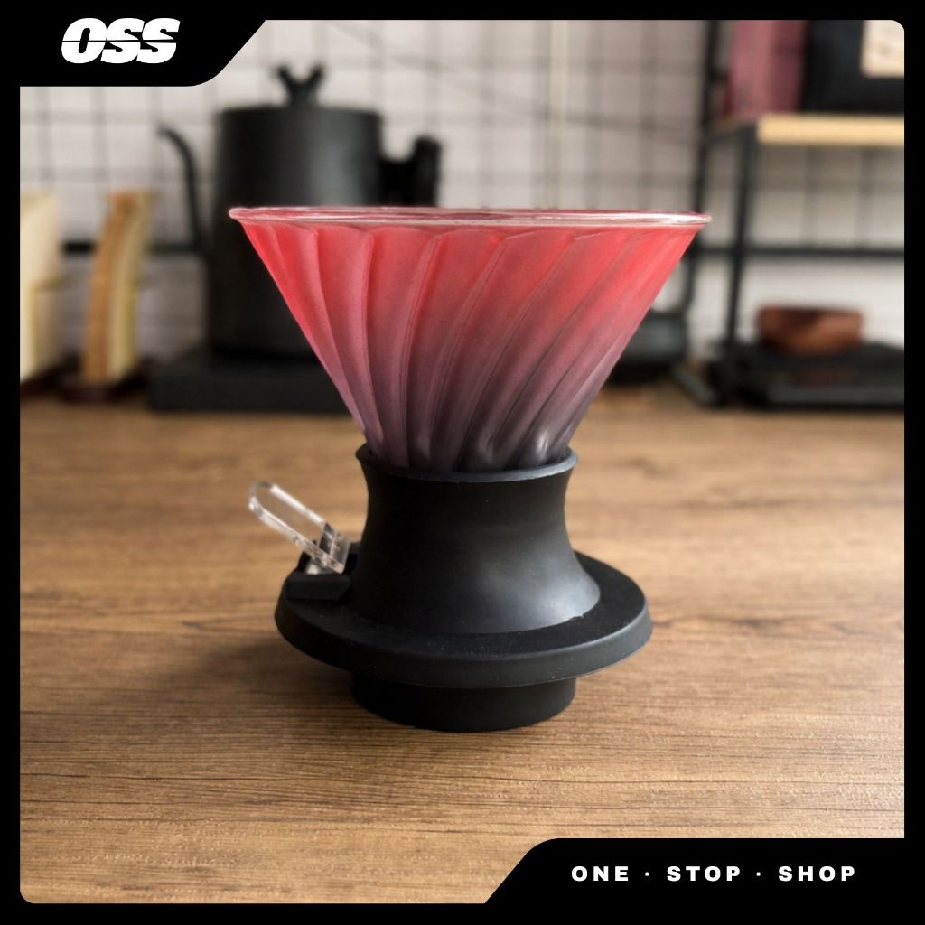 Immersion V60 Coffee Dripper - Switch Valve Immersion Coffee Dripper - Black Rose