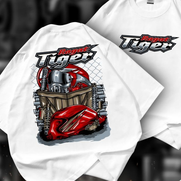 RAGAT TIGER DISTRO T-SHIRTS FUL RACING DESIGN, RAGAT TIGER T-SHIRTS, เสื้อยืด TIGER RACING, เสื้อยืด