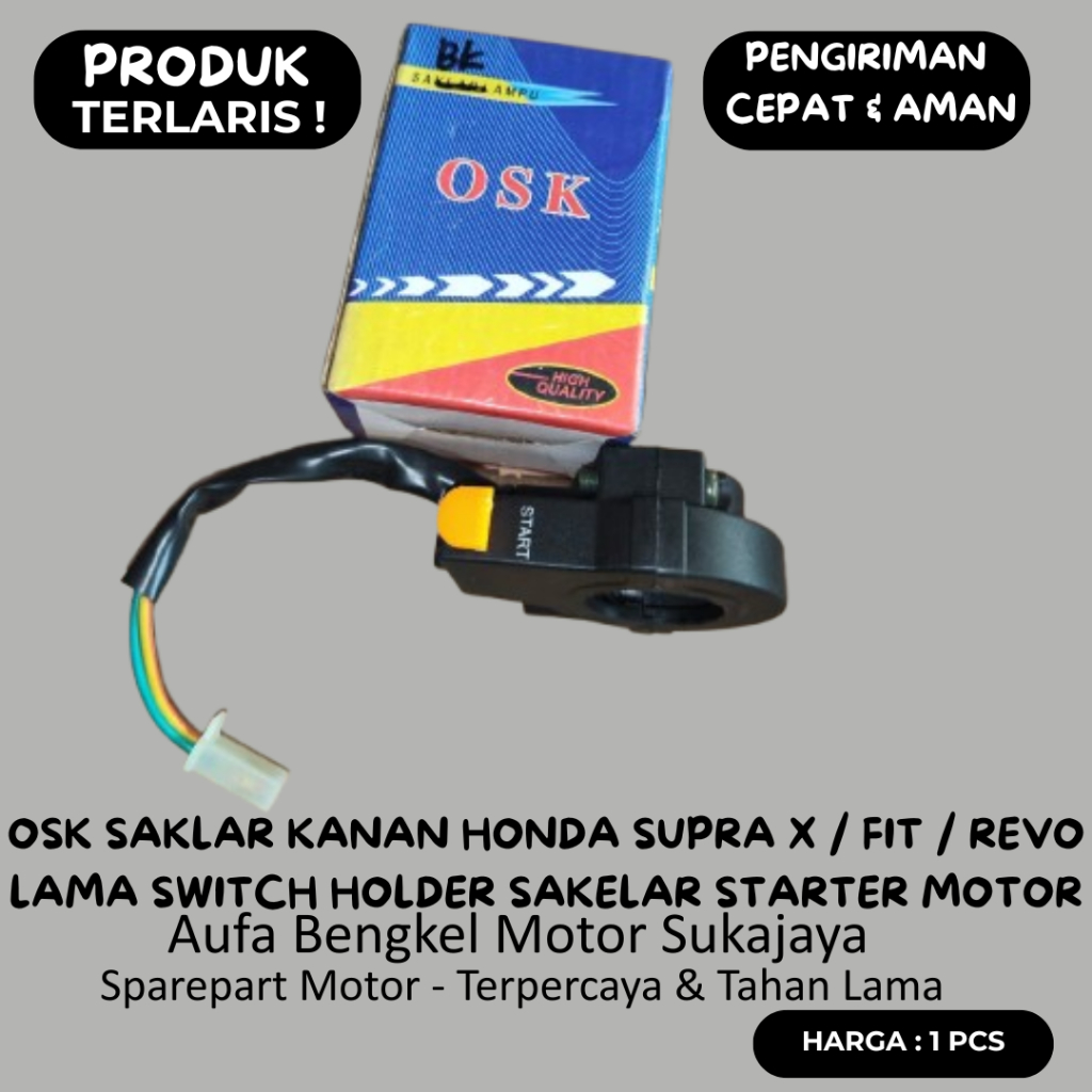 OSK Right Switch Honda Supra X Fit Revo Lama Switch Starter On Off Motor Switch
