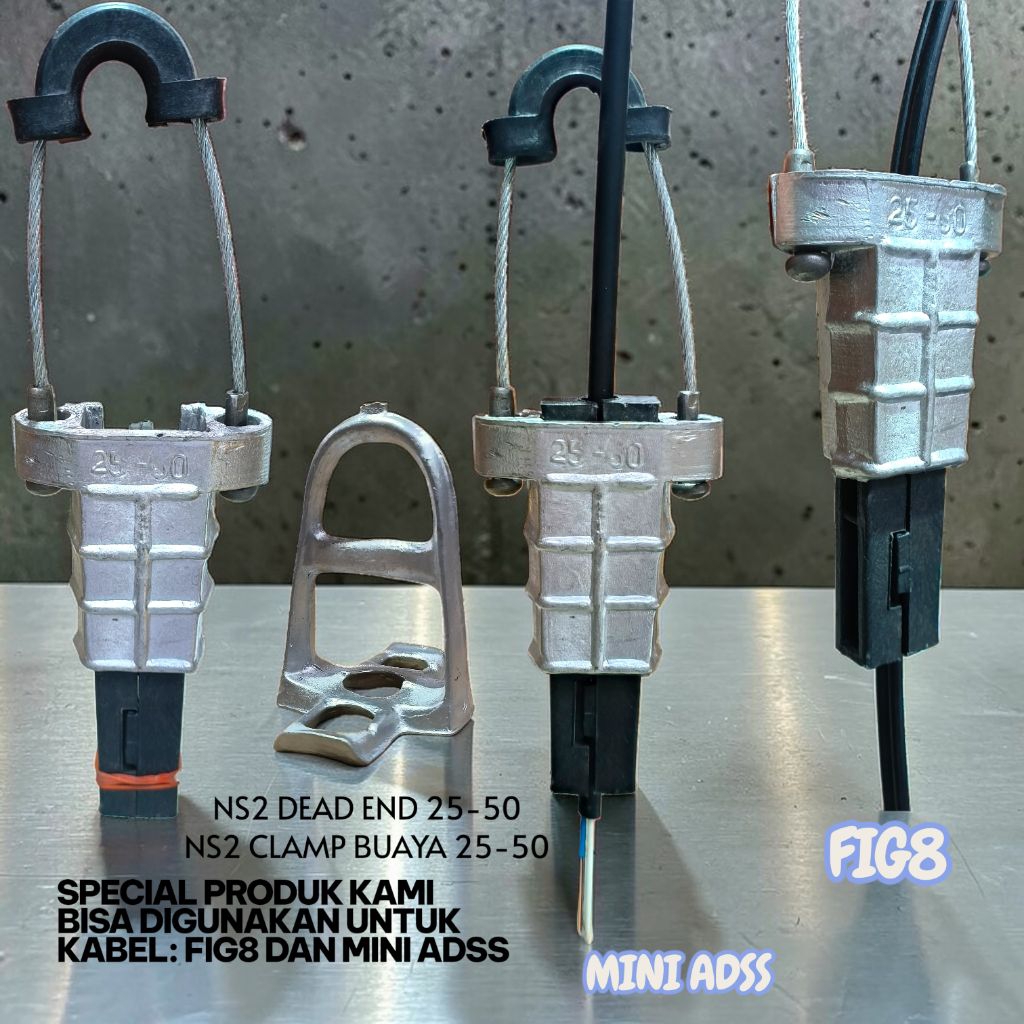 แคลมป์จระเข้ Dead end 25-50 สาย fig8 mini adss / แคลมป์จระเข้ / เสาสาย accecoris สําหรับ