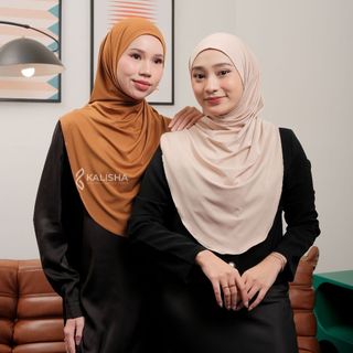 Kalisha - Zalika Hijab Instan Non Pet Syar'i Jilbab Bergo Malay Menutup Dada