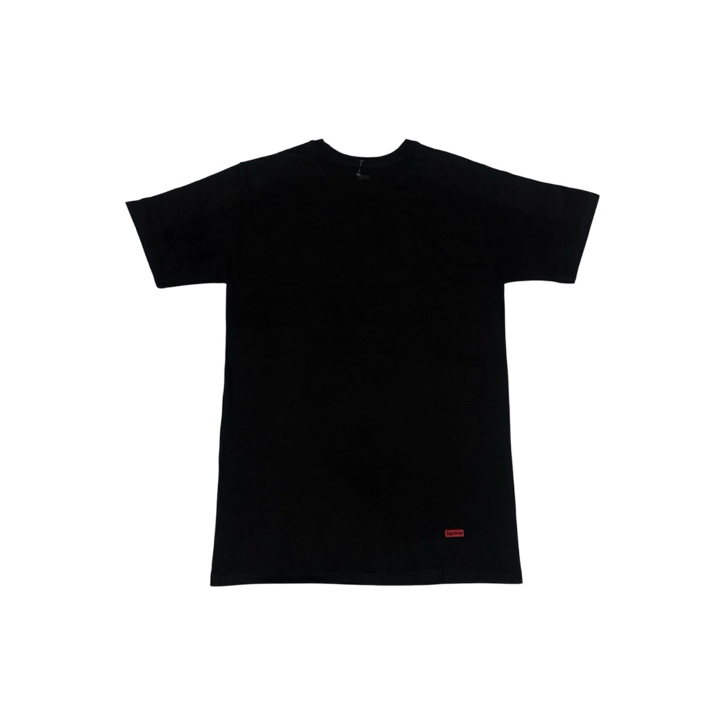 เสื้อยืดสีดํา Supreme hanes
