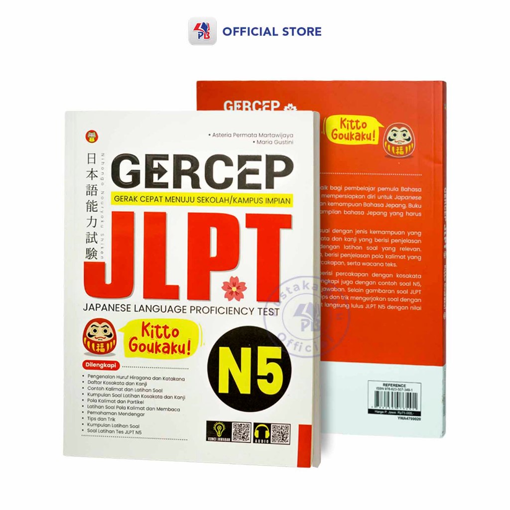 หนังสือเรียนรู้ภาษาญี่ปุ่น / Gercep JLPT N5 Kitto Goukaku / YRAMA WIDYA